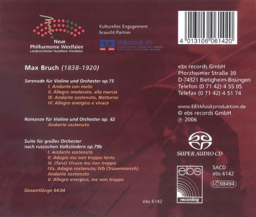 Max Bruch: Serenade Op. 75/ Romance Op. 42/ Suite after Russian Folk Songs Op. 796