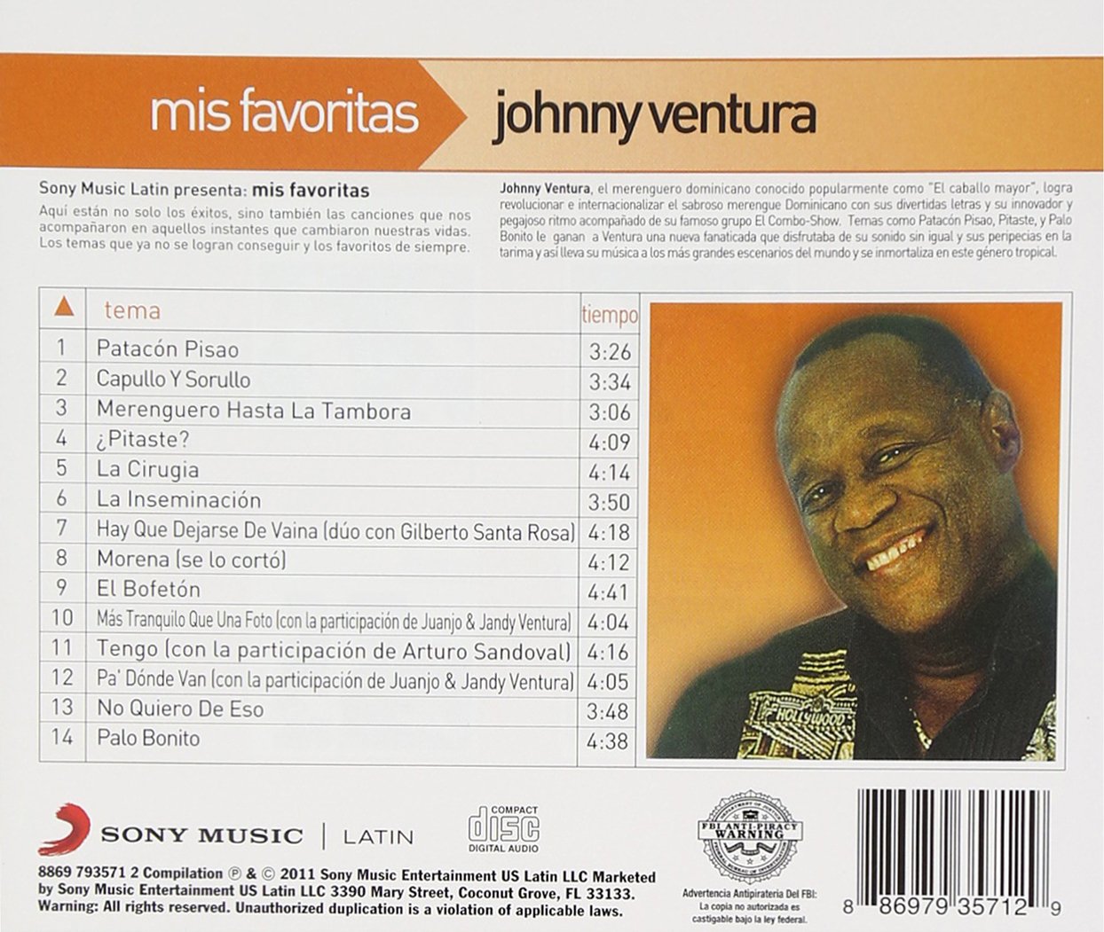 Johnny Ventura-Mis Favoritas