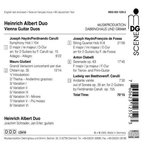 Vienna Guitar Duos: Music Arranged & Composed for