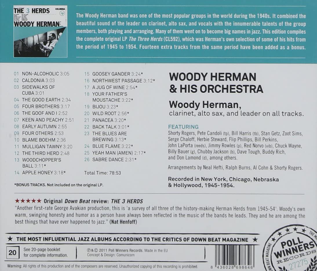 Woody Herman - The 3 Herds (+ 14 extra tracks
