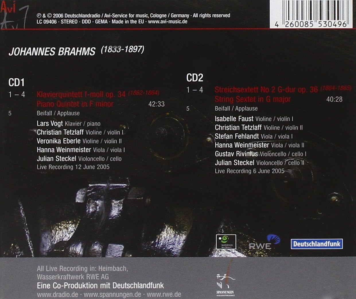 Chamber Music (Vogt, Tetzlaff, Faust)