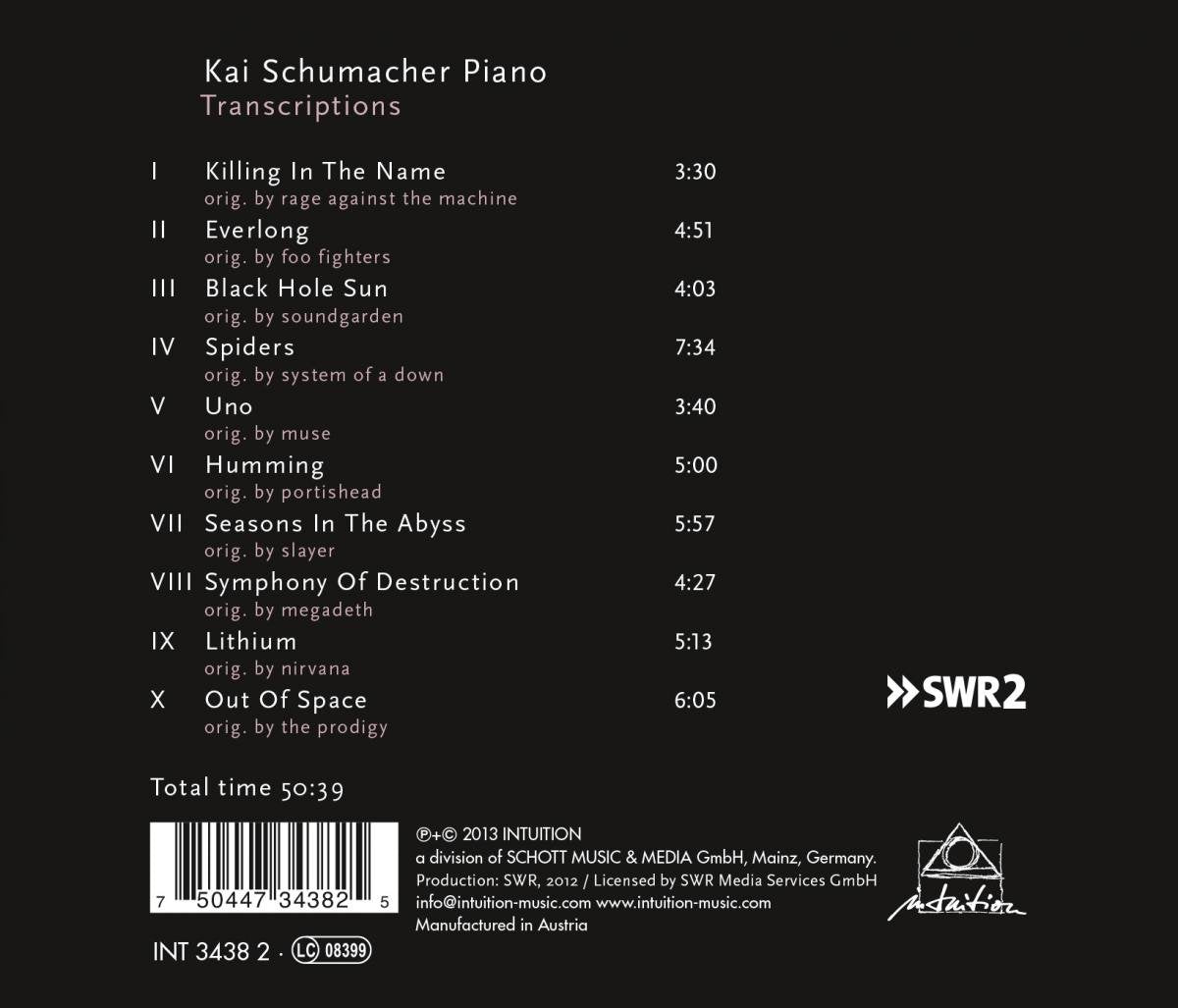 Kai Schumacher : Transcriptions.