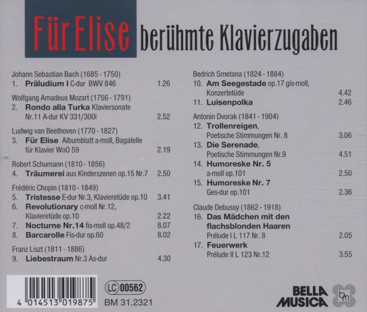 Fur Elise: Piano Encores