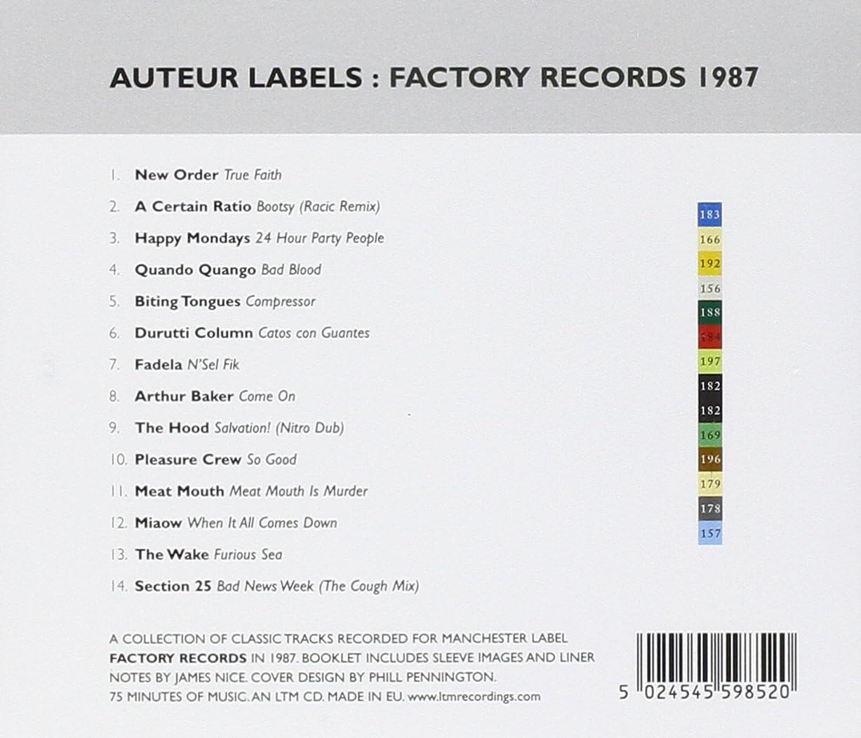 Auteur Labels Factory Records 1987