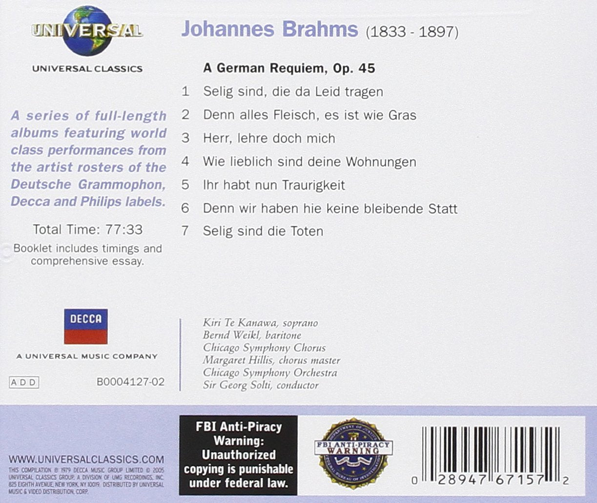 Brahms: German Requiem
