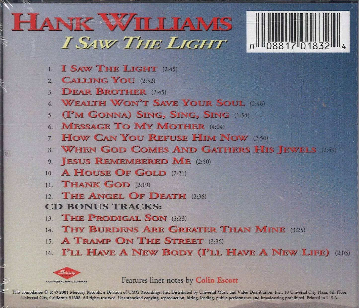 Hank Williams-I Saw The Light