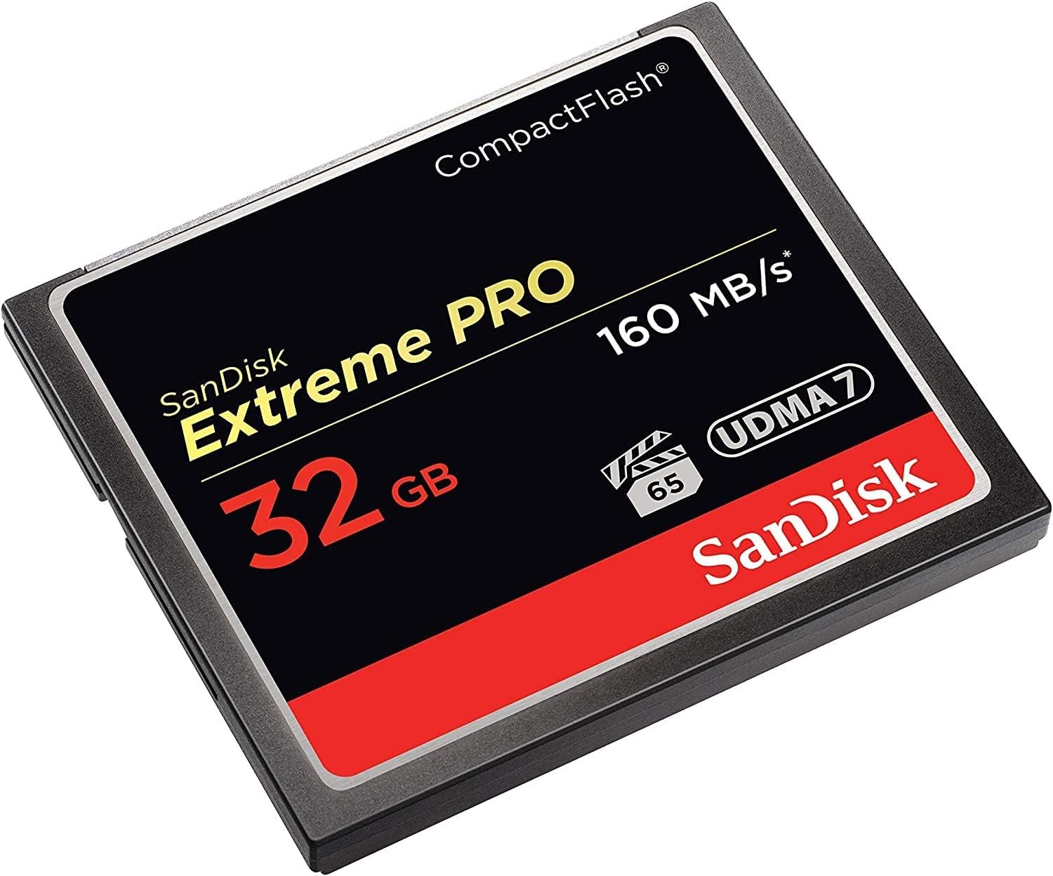 SanDisk Extreme Pro 32 GB 160 MB/s Compact Flash Memory Card - Black/Gold/Red 32GB Standard Packaging