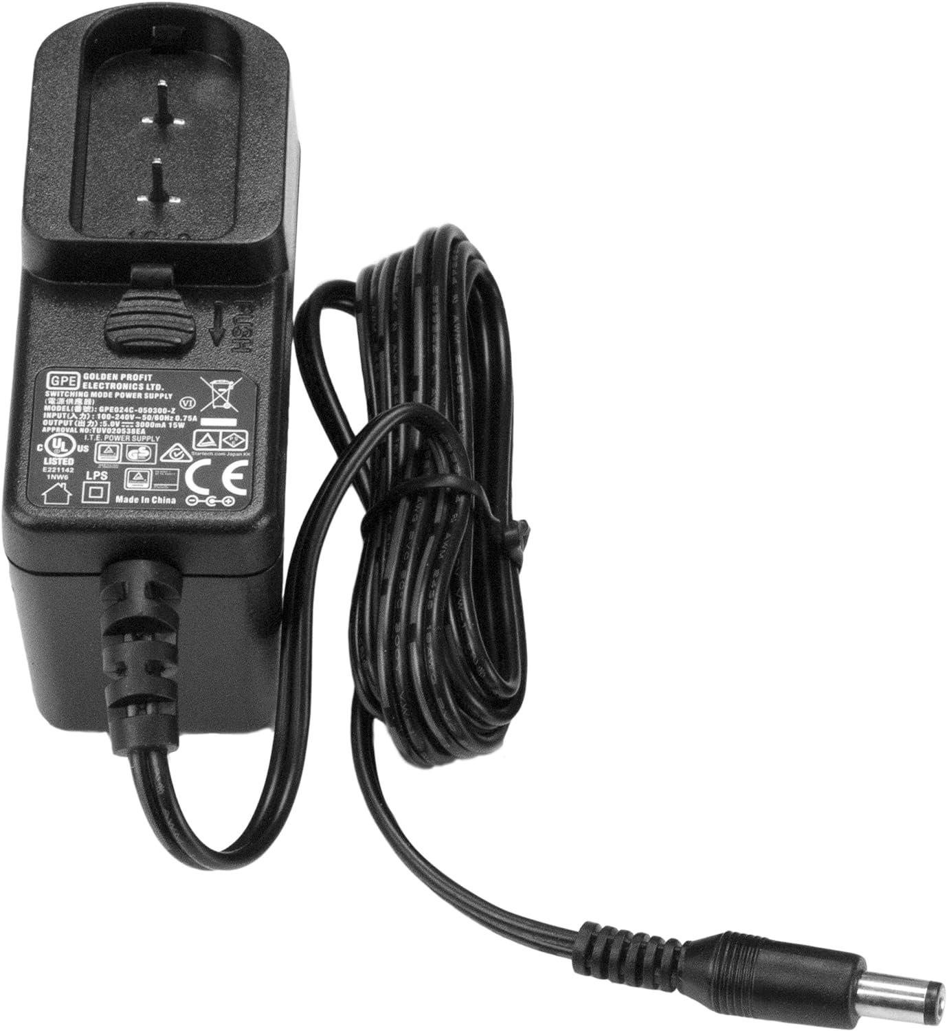 StarTech.com DC Adapter - 3A / 5V Power Adapter - Replacement Power Adapter - DC Power Supply - Universal Power Adapter - AC Adapter (SVA5N3NEUA
