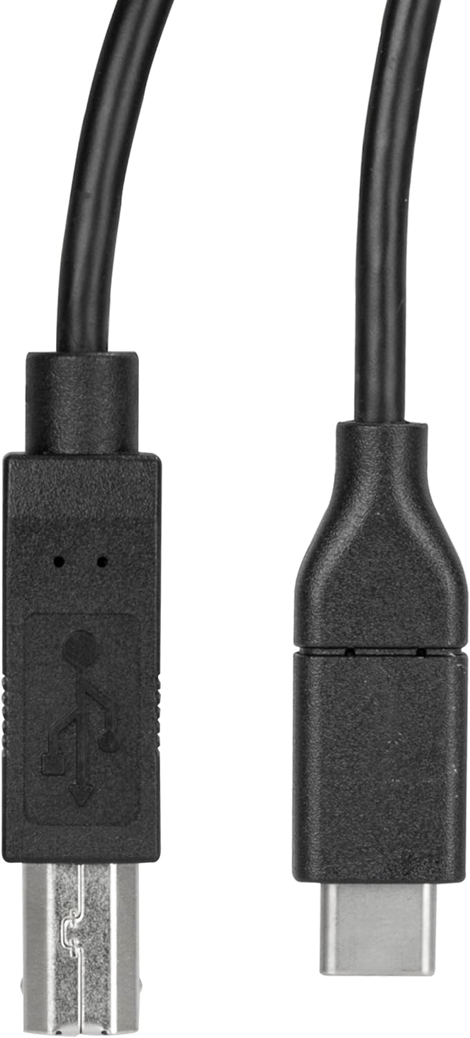 StarTech.com USB C to USB B Printer Cable - 1.6 ft / 0.5m - USB C Printer Cable - USB C to USB B Cable - USB Type C to Type B (USB2CB50CM
