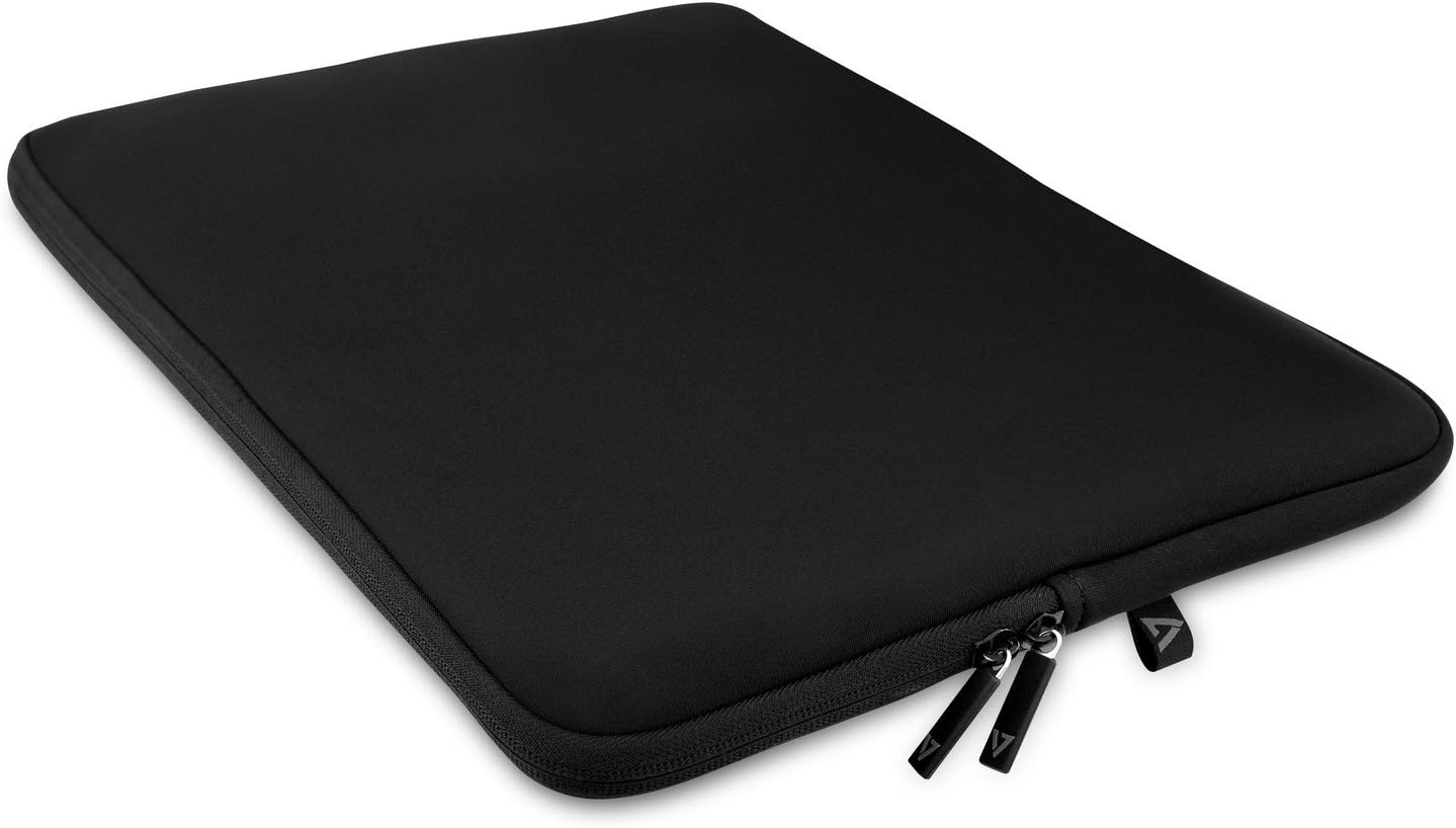 V7 CSE12-BLK-3E 12" Neoprene Water-Resistant Laptop Sleeve Case in Black