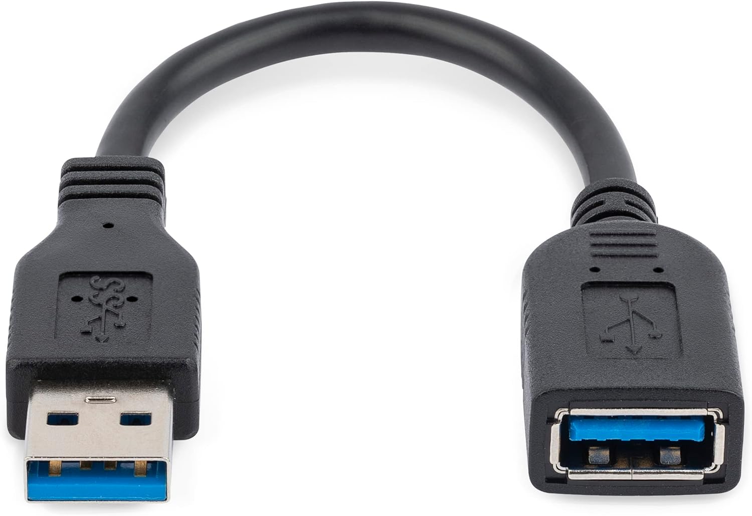 StarTech.com 6in Short USB 3.0 Extension Adapter Cable (USB-A Male to USB-A Female) - USB 3.1 Gen 1 (5Gbps) Port Saver Cable - Black (USB3EXT6INBK