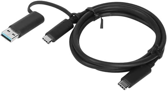 Lenovo HYBRID USB-C with USB-A, 4X90U90618, schwarz, 3 feet