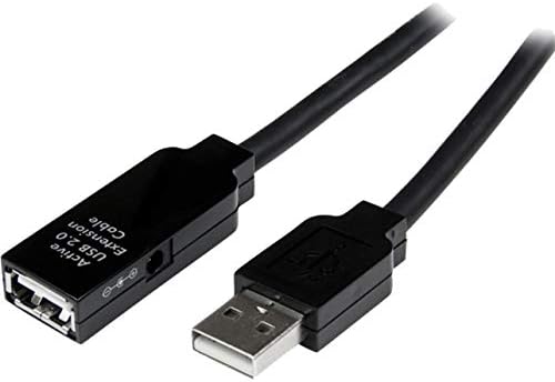 StarTech.com 10m USB 2.0 Active Extension Cable M/F - 10 meter USB 2.0 Repeater / Extender Cable USB A (M) to USB A (F) 10 m Black - 3 ft (USB2AAEXT10M