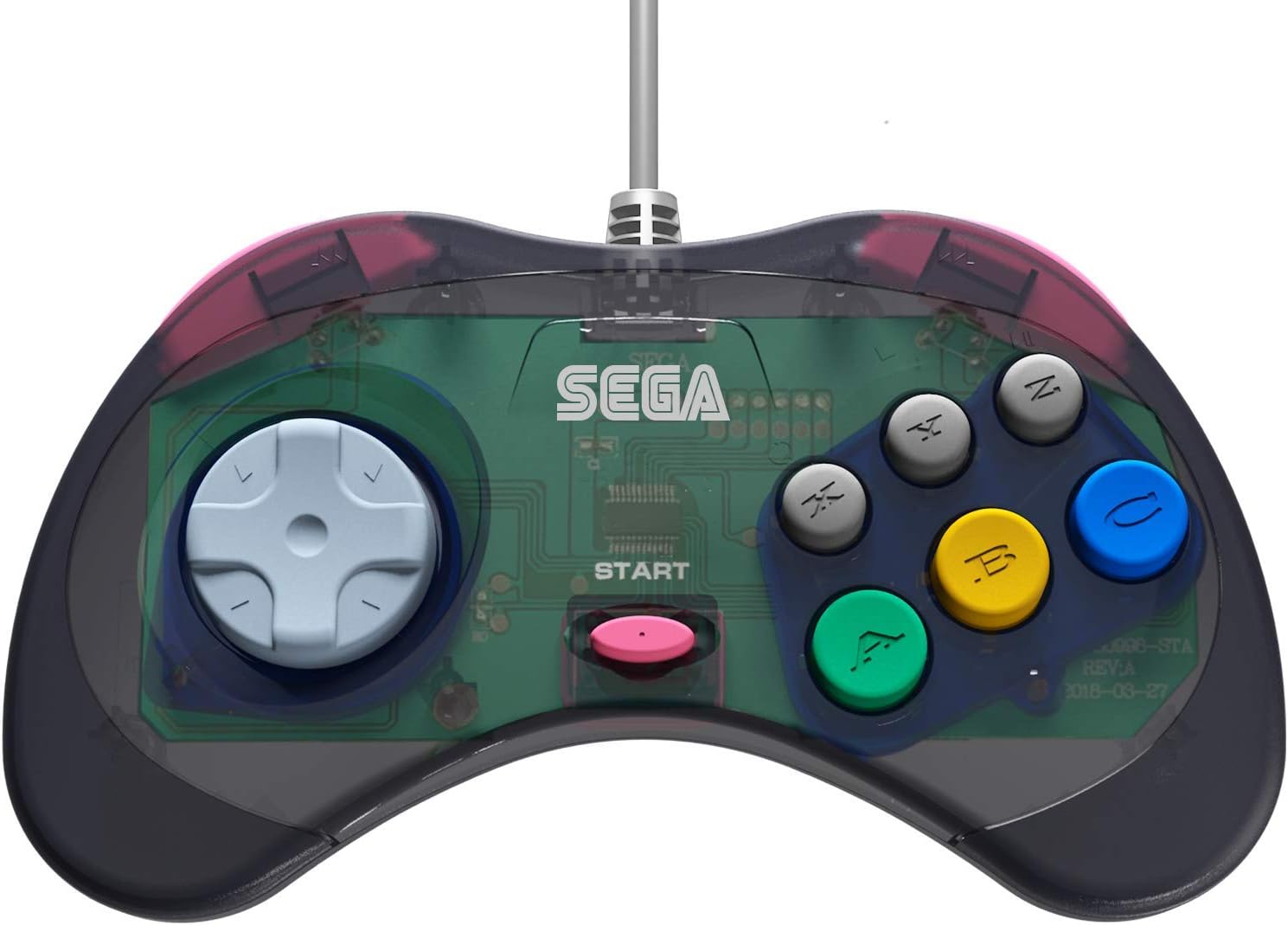 Retro-Bit Official SEGA Saturn Control Pad for Sega Saturn - Original Port - Slate Grey