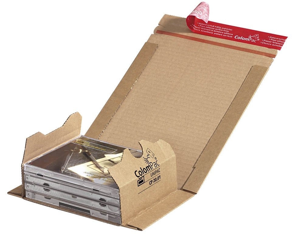 Colompac cp020.01 Flexible Wrap Packaging Corrugated Cardboard – 147 x 126 x 55 mm – Brown