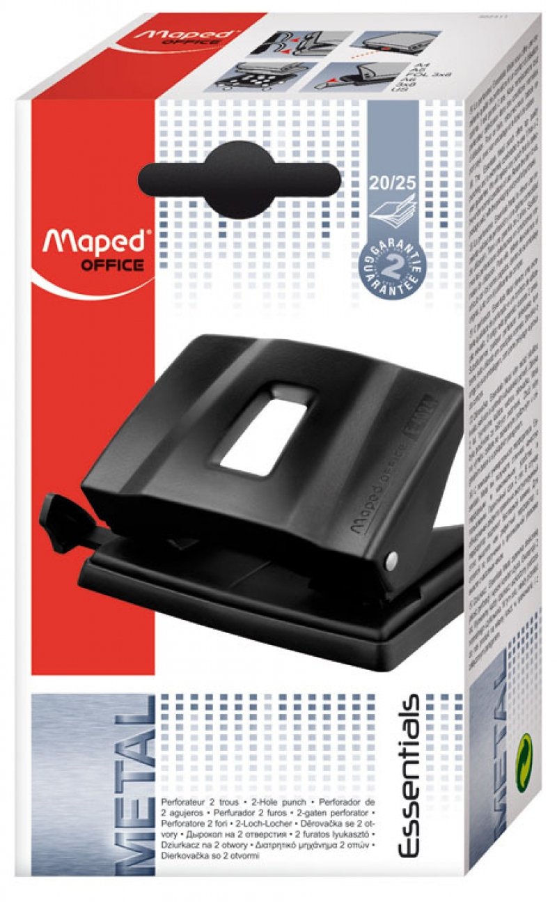 Maped 20/25 Sheet Essentials Two Hole Metal Punch 402411