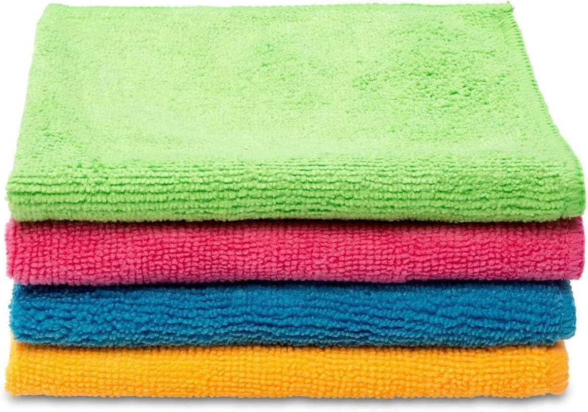 Vileda Microfaser Allzwecktuch Colors, 1 Packung mit 4 Stück Mikrofasertücher Colors, 4er Pack