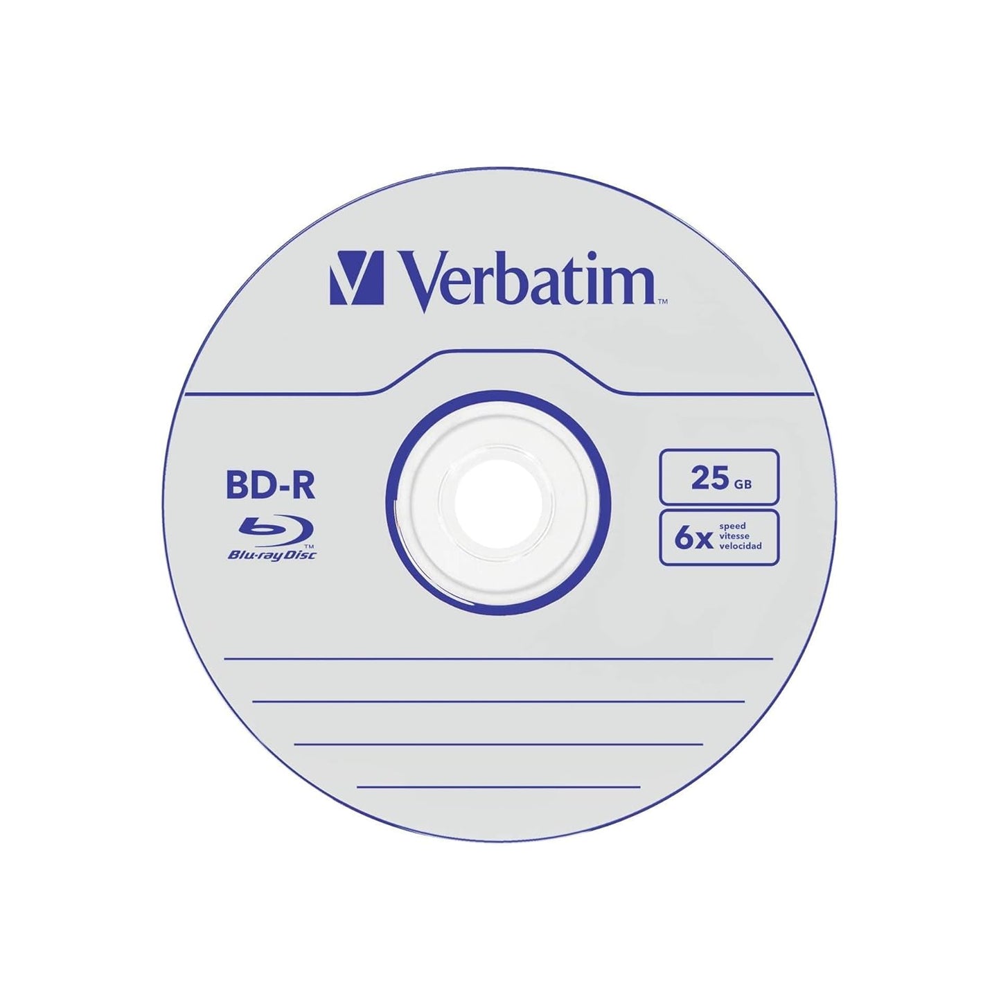 Verbatim BD-R SL 25GB 6 x 5 Pack Jewel Case BD-R 25GB 5pc(s