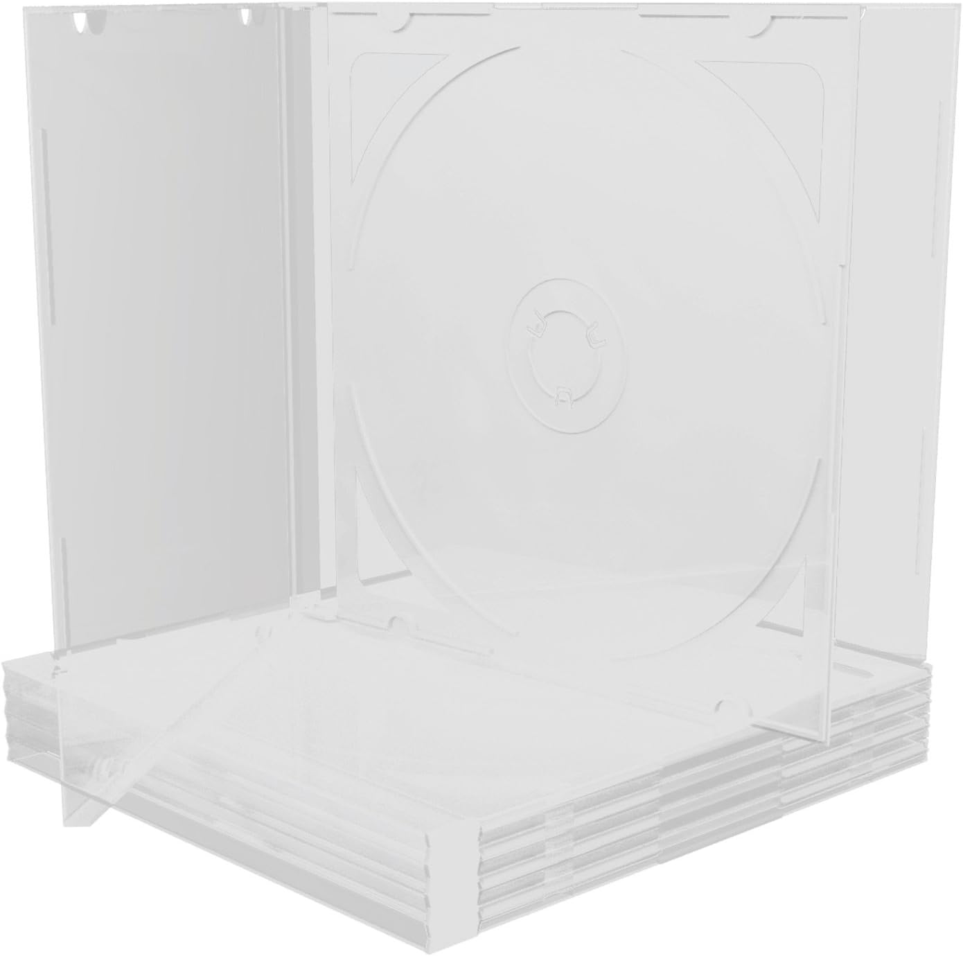 MEDIARANGE BOX31 T-2 – Black Single CD Jewel Case, Holds 2 Disks Clear (Pack of 5
