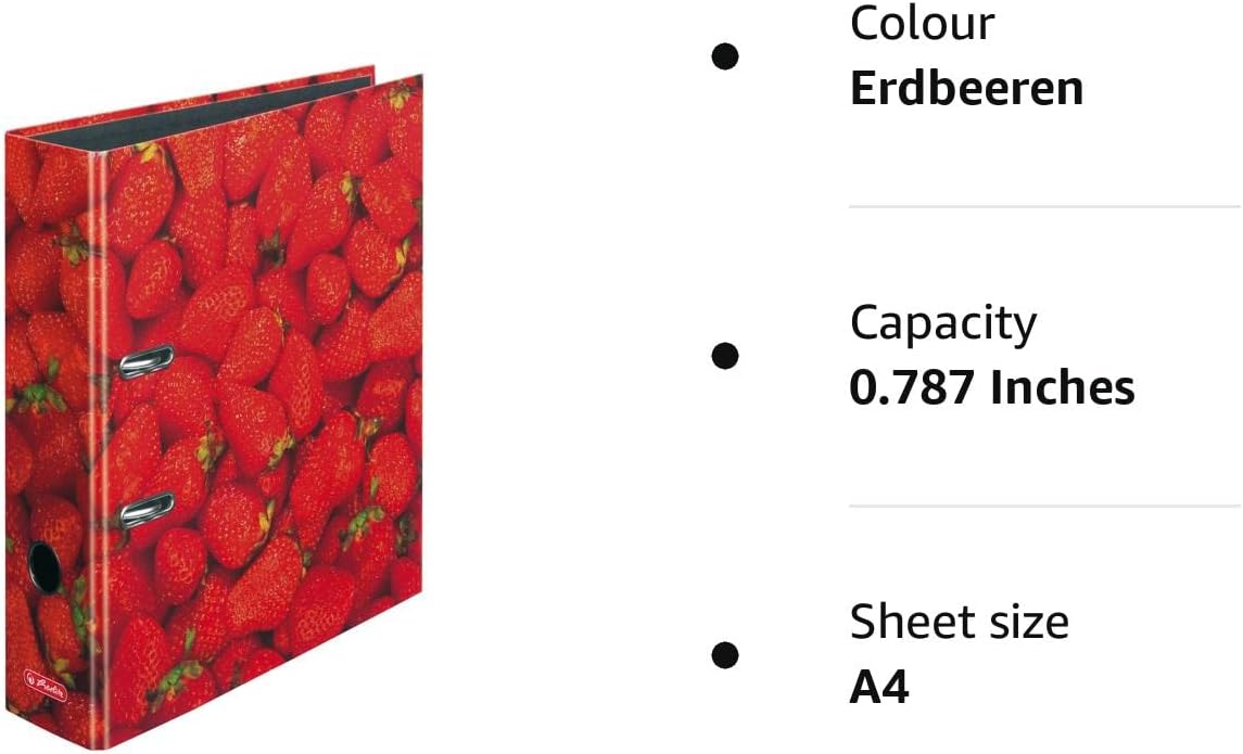 Herlitz 10485126 Folder with Strawberries Motif A4 80 mm Width