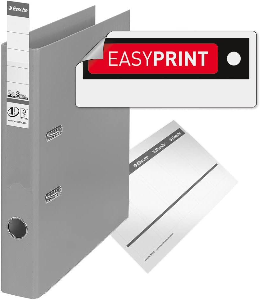 Esselte A4 Folder, Black, 52 mm Spine, Plastic, Vivida Series, Pack of 1, 811470