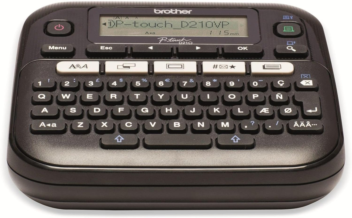 Brother PT-D210 Beschriftungsgerät (für 3,5 bis 12 mm breite TZe-Schriftbänder, bis zu 20 mm/Sek. Druckgeschwindigkeit