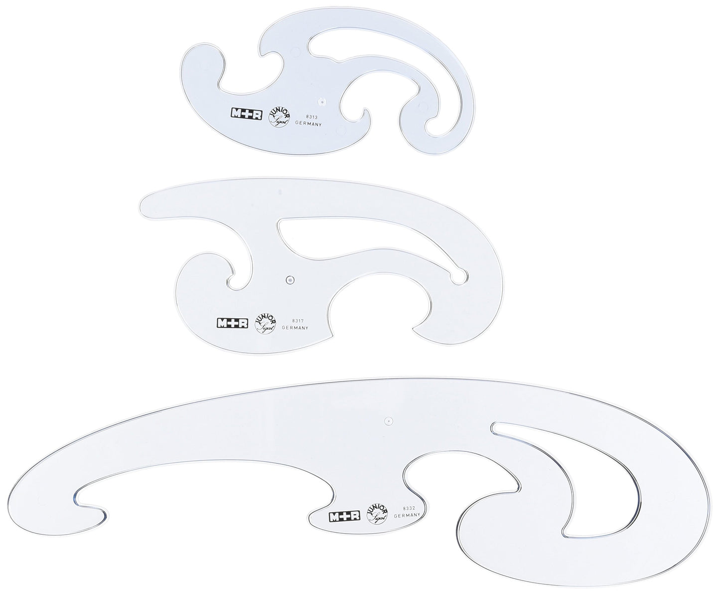 M + R 770830030 Burmester Curves Set of 3, Smoke Grey