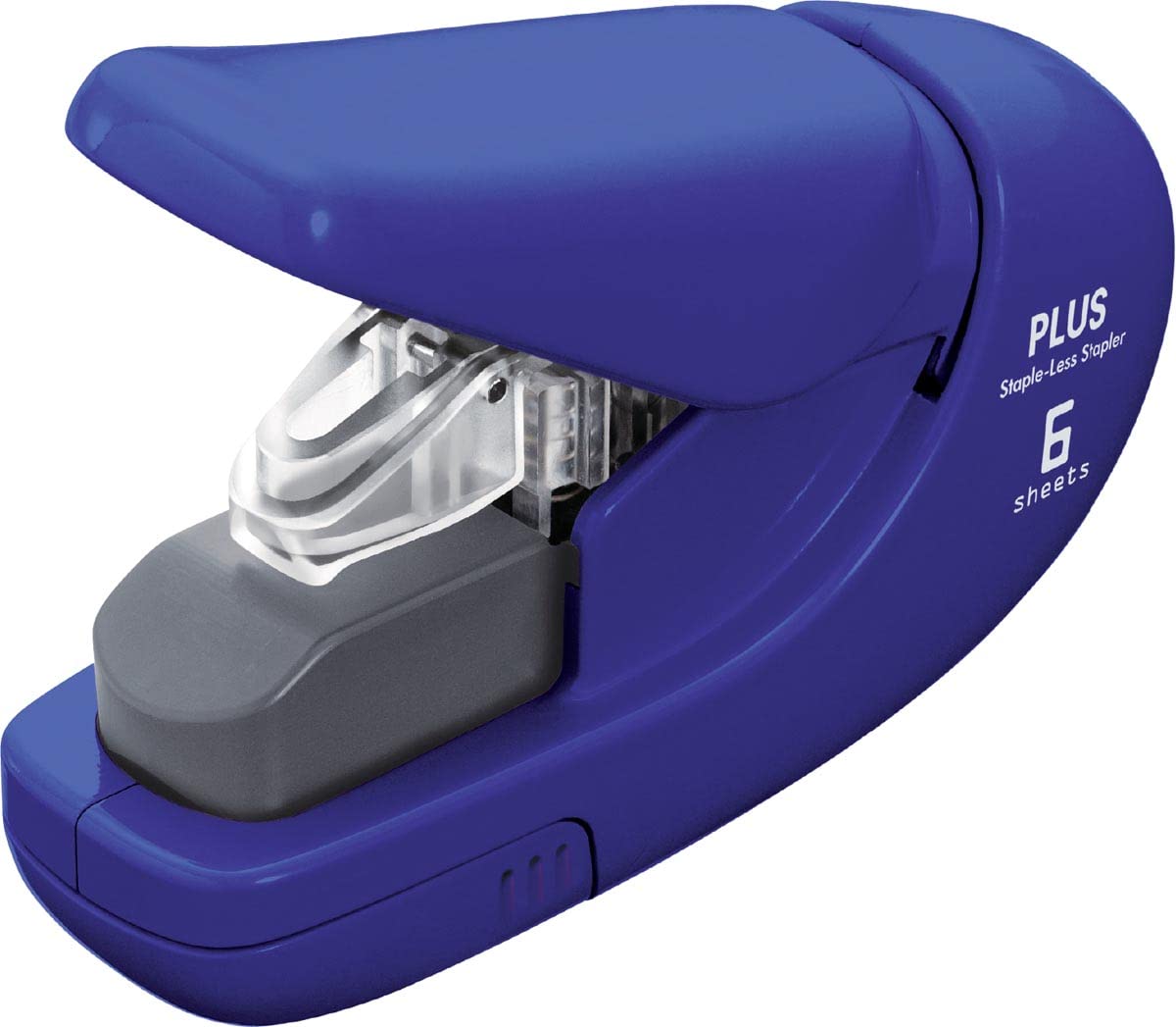PLUS Japan, Staple-Free Stapler Blue, 5 sheet capacity, 1 piece pack (1 x 1 stapler