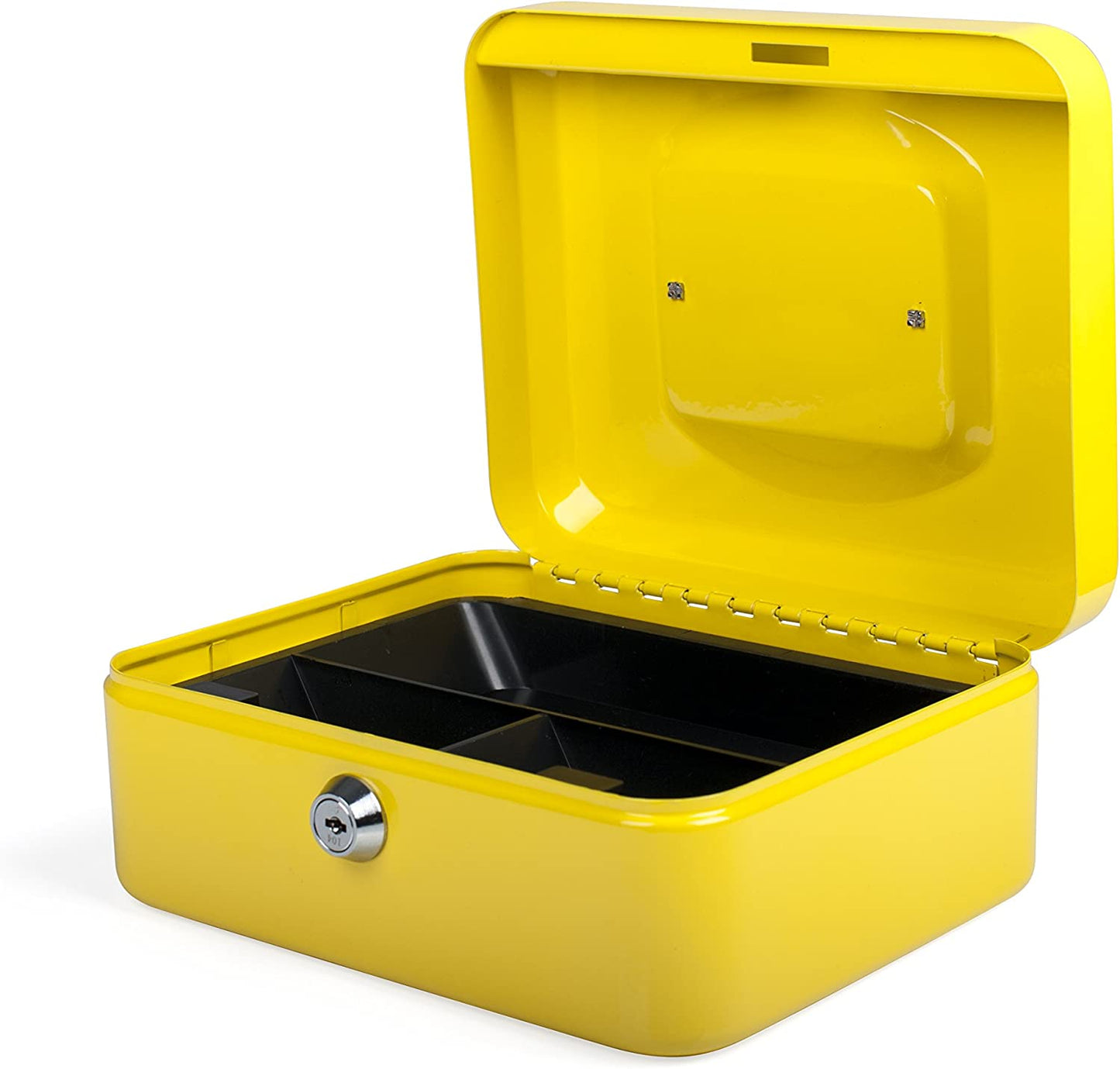 PAVO Premium 8-Inch Metal Cash Box with 2 Keys and Removable Change Tray