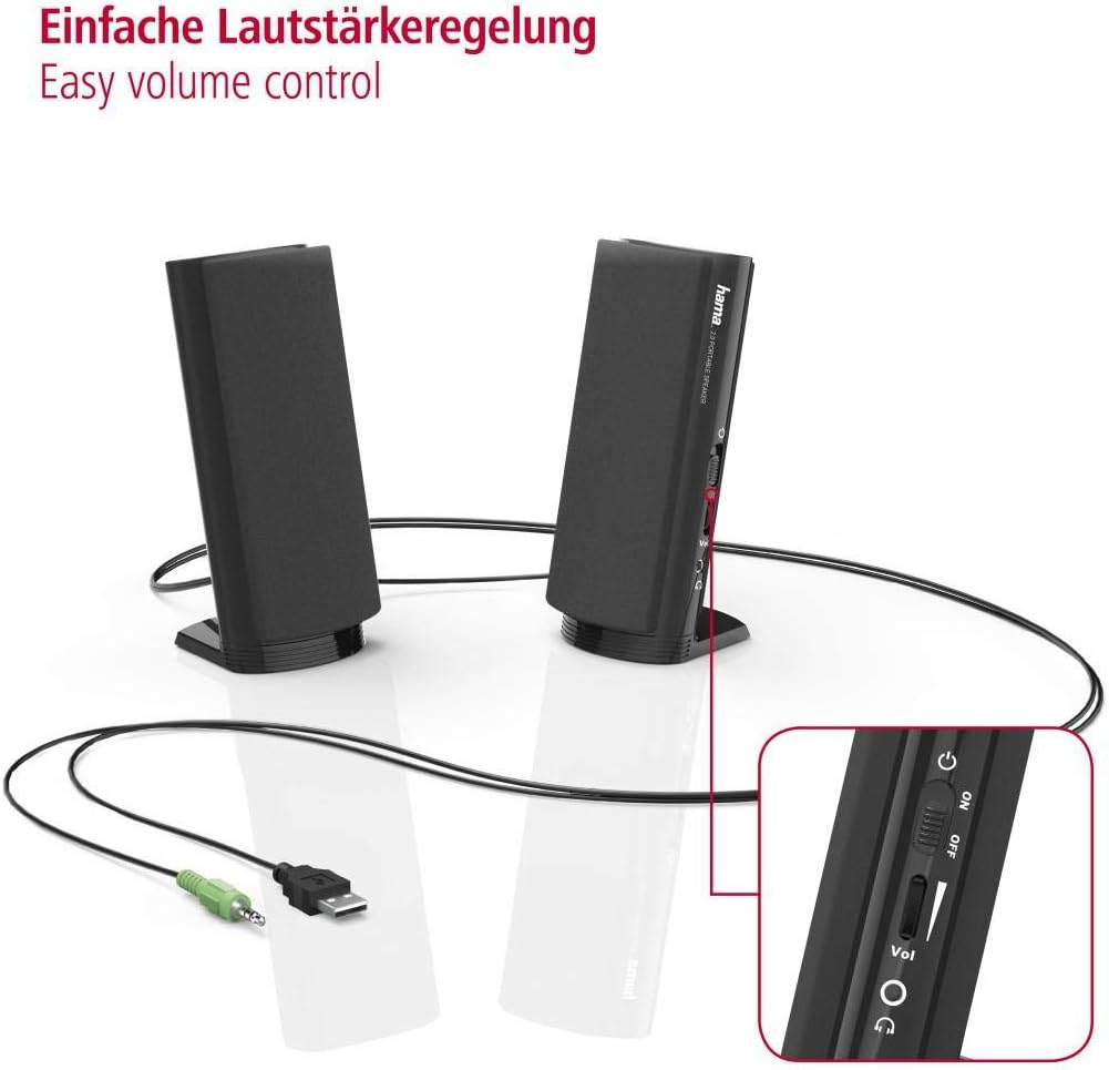 Hama Multimedia Lautsprecher E 80 schwarz & PC Lautsprecher Sonic Mobil 183 schwarz/rot