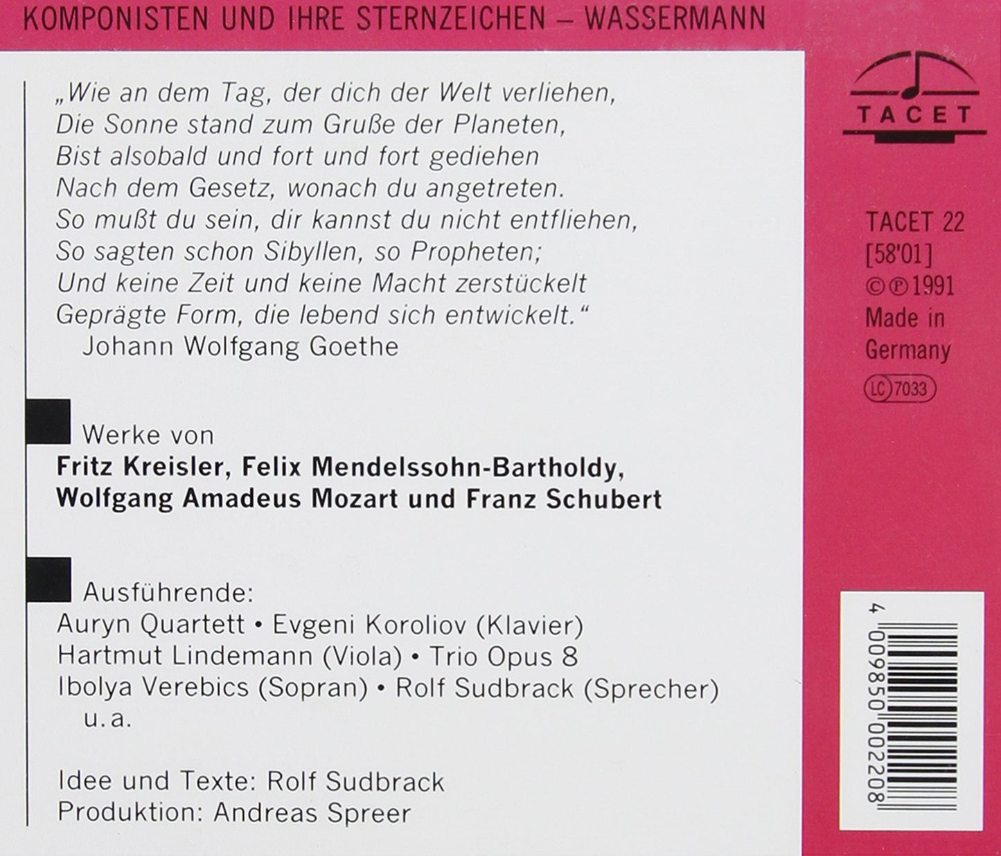 Wasserman: Komponisten Und Ihre Sternzeichen / Various