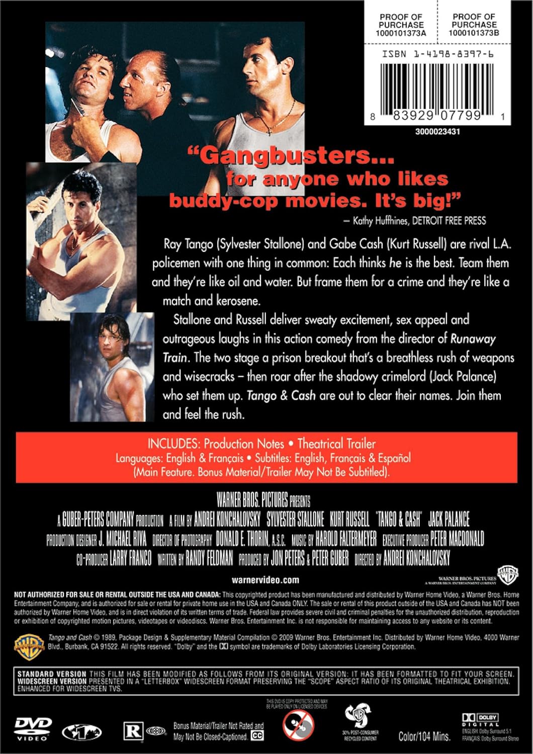 Tango & Cash / (Ws Amar Rpkg)