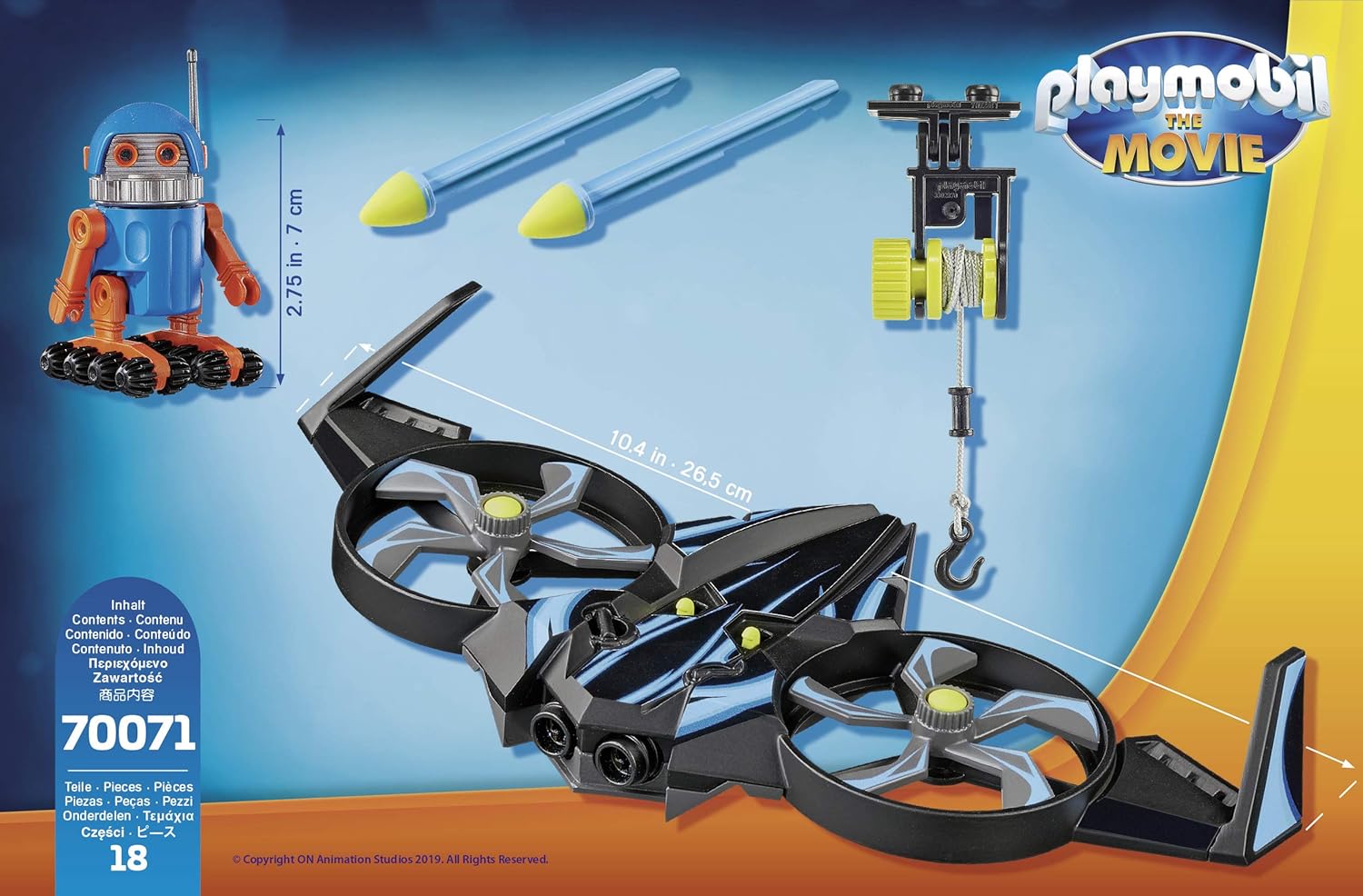 PLAYMOBIL:The Movie 70071 Robotitron mit Drohne, Ab 5 Jahren