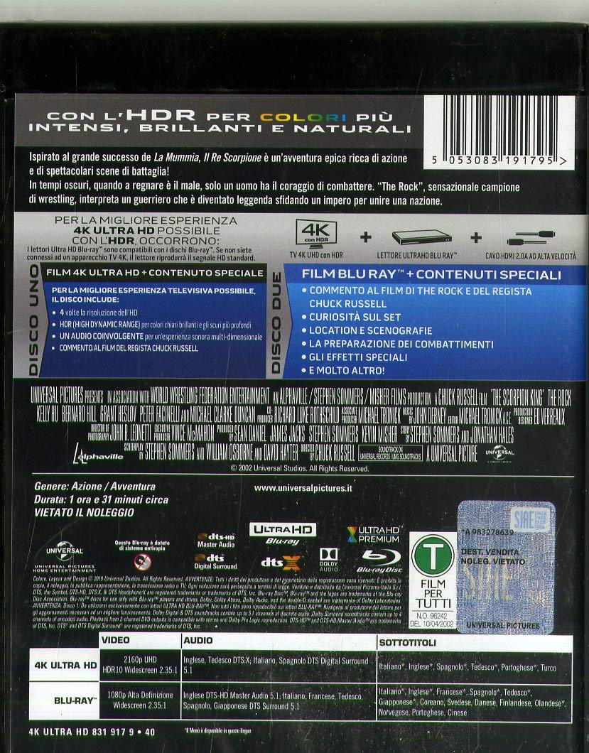Il Re Scorpione (4K Ultra HD + Blu-Ray)