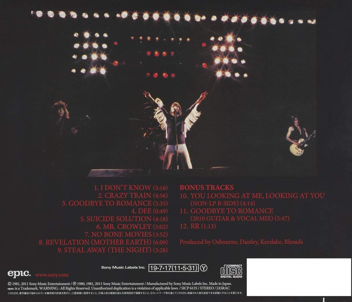 Blizzard Of Ozz (incl. bonus material)