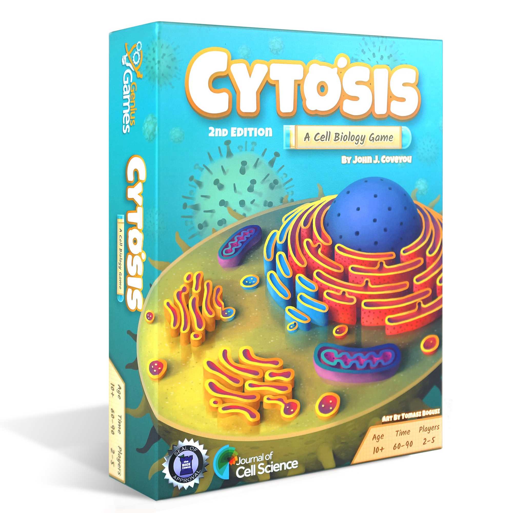 Genius Games – Biology Strategic Card and Board Game – Quick Play Educational Learning Toy for Children - 2-5 Players - Age 10 Plus - Fun Kids STEM Strategy Resource - Learn Teach Science (Cytosis