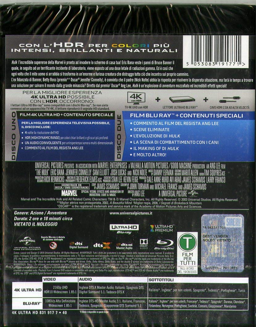 Hulk (4K Ultra-HD+Blu-Ray)