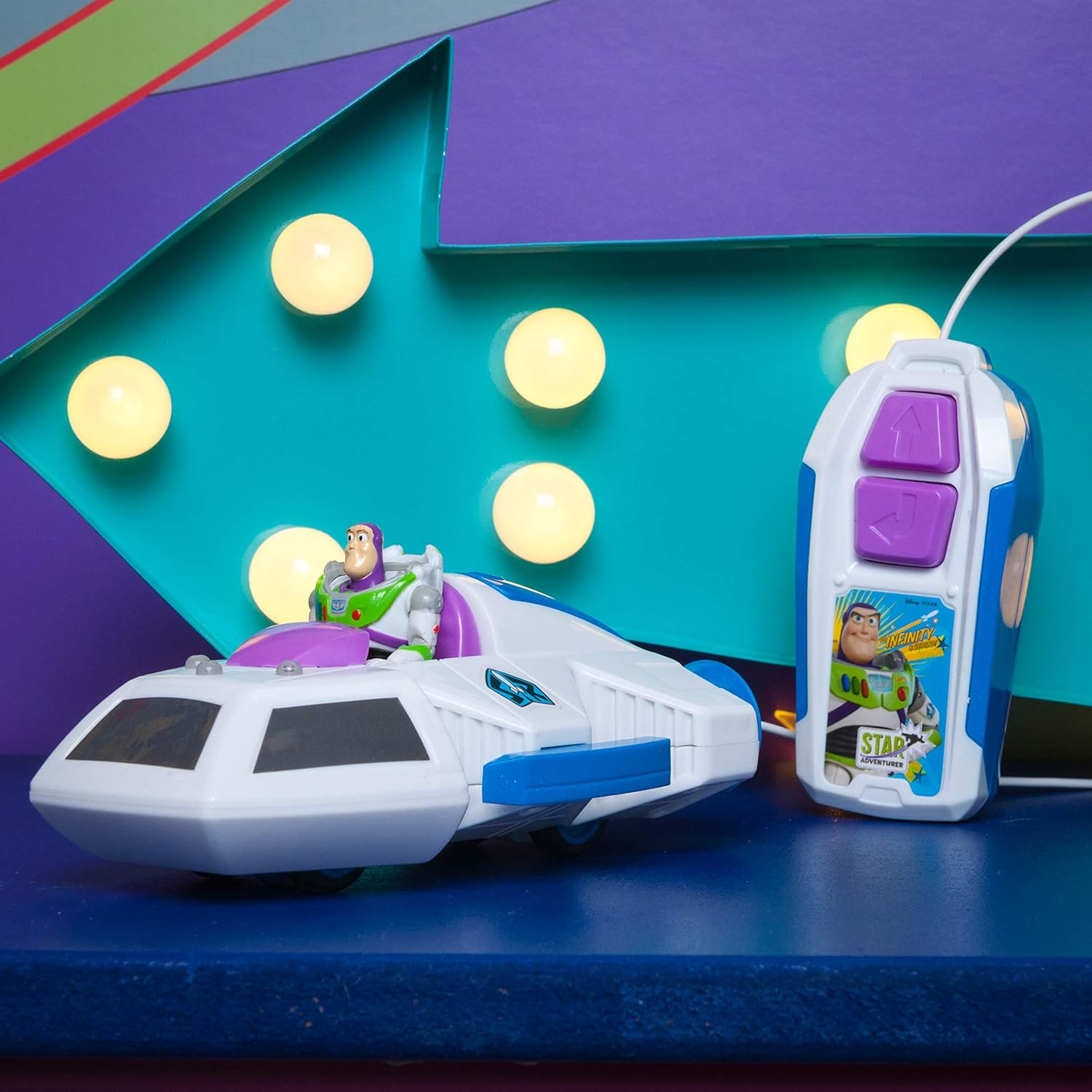 Dickie Toys- Toy Story 4 Nave Buzz RC por Cable, Multicolor (3153000