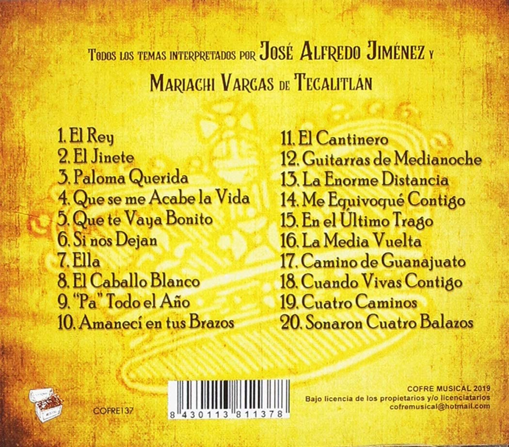 JOSE ALFREDO JIMENEZ Y MARIACHI VARGAS