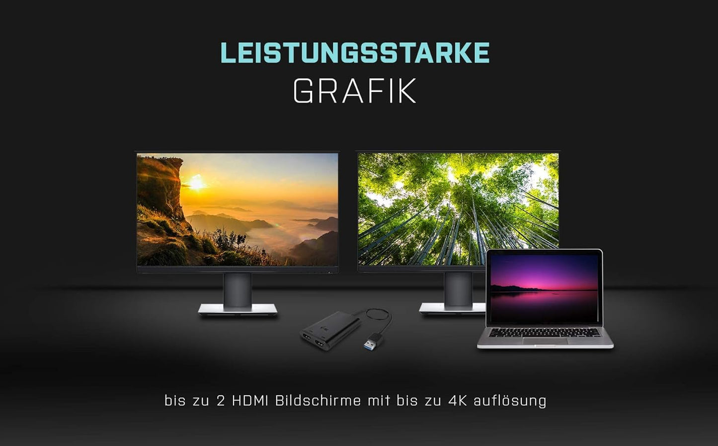 i-tec USB-C a Dual HDMI Video Adattatore 2X HDMI 4K per Windows MacOS Thunderbolt 3 Compatibile