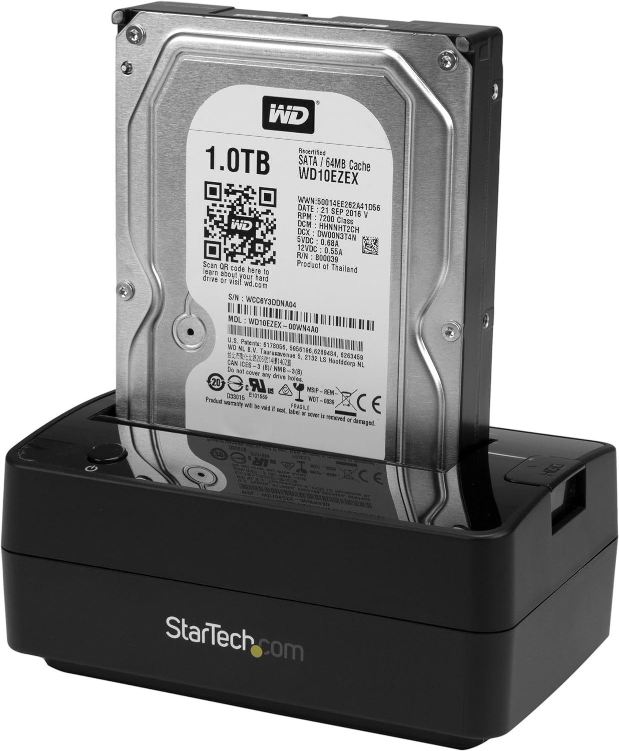 StarTech.com Single Bay USB 3.1 / eSATA to SATA Hard Drive Docking Station, USB 3.1 (10 Gbps) Hard Drive Dock, External 2.5/3.5" SATA III HDD/SSD Top-Loading Hard Drive Bay (SDOCKU313E