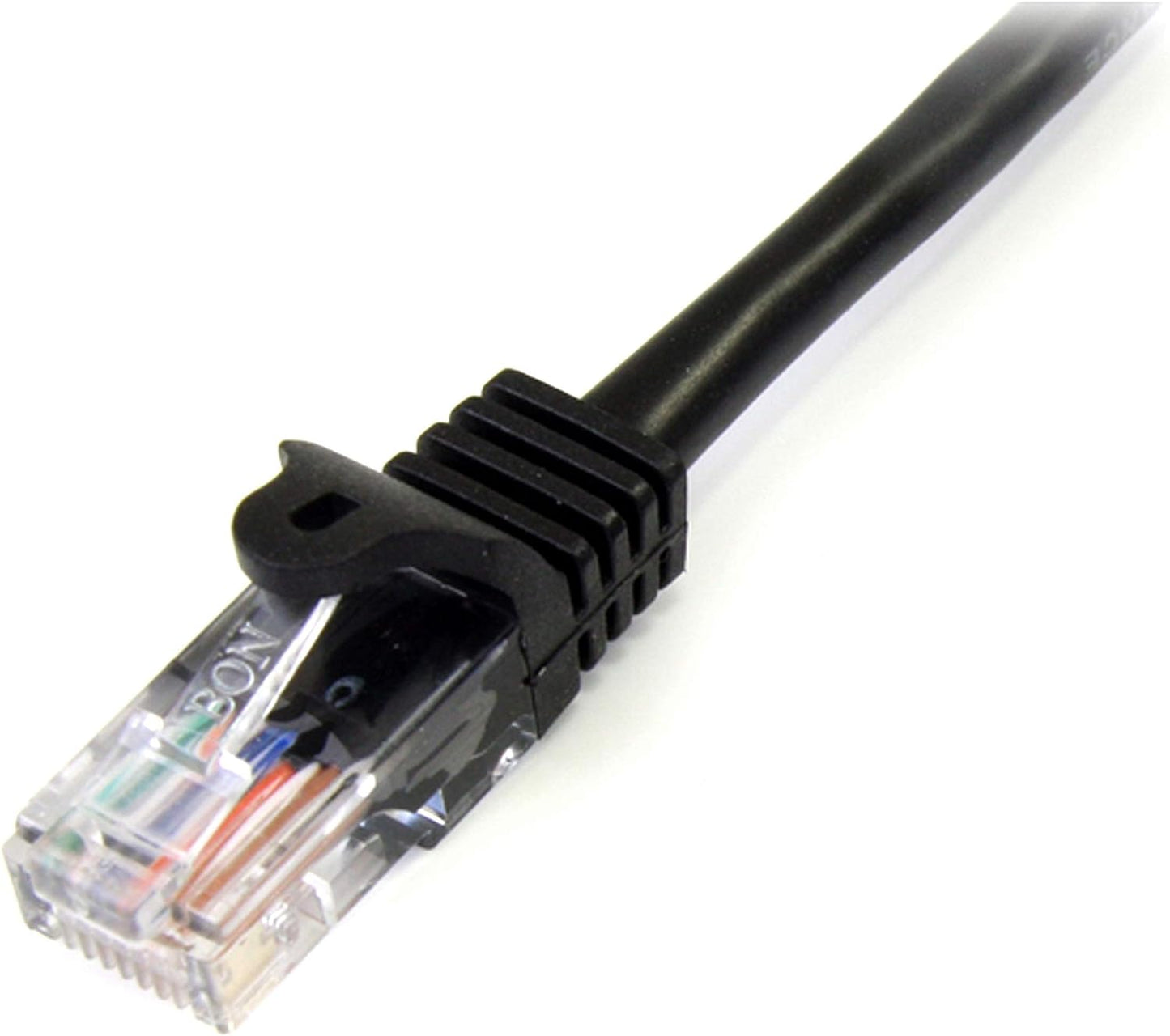 StarTech.com 2 m Black Cat5e Snagless RJ45 UTP Patch Cable - 2m Patch Cord - Ethernet Patch Cable - RJ45 Male to Male Cat 5e Cable (45PAT2MBK