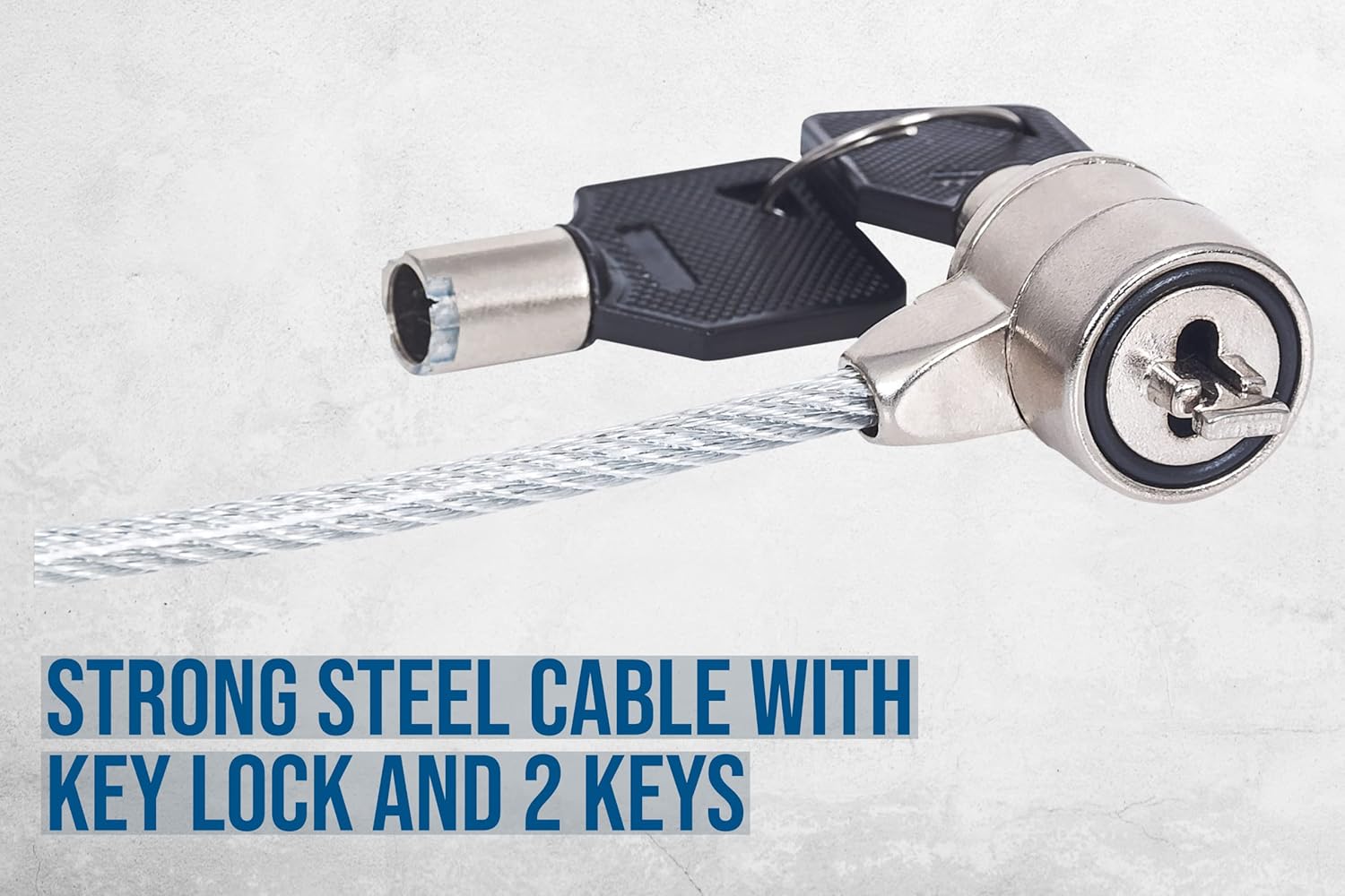Manhattan Laptop Lock - with 4.6 ft Security Cable, K-Slots, Radial Lock Design with 2 Keys Included - For Computer, Notebook, Displays, Projector and Mobile Devices – Lifetime Mfg Warranty – 440271