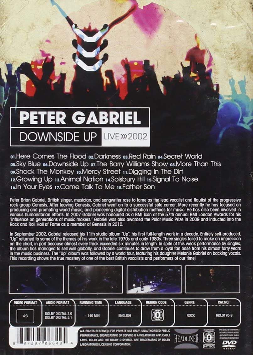GABRIEL,PETER-DOWNSIDE UP LIVE 2002 (DV