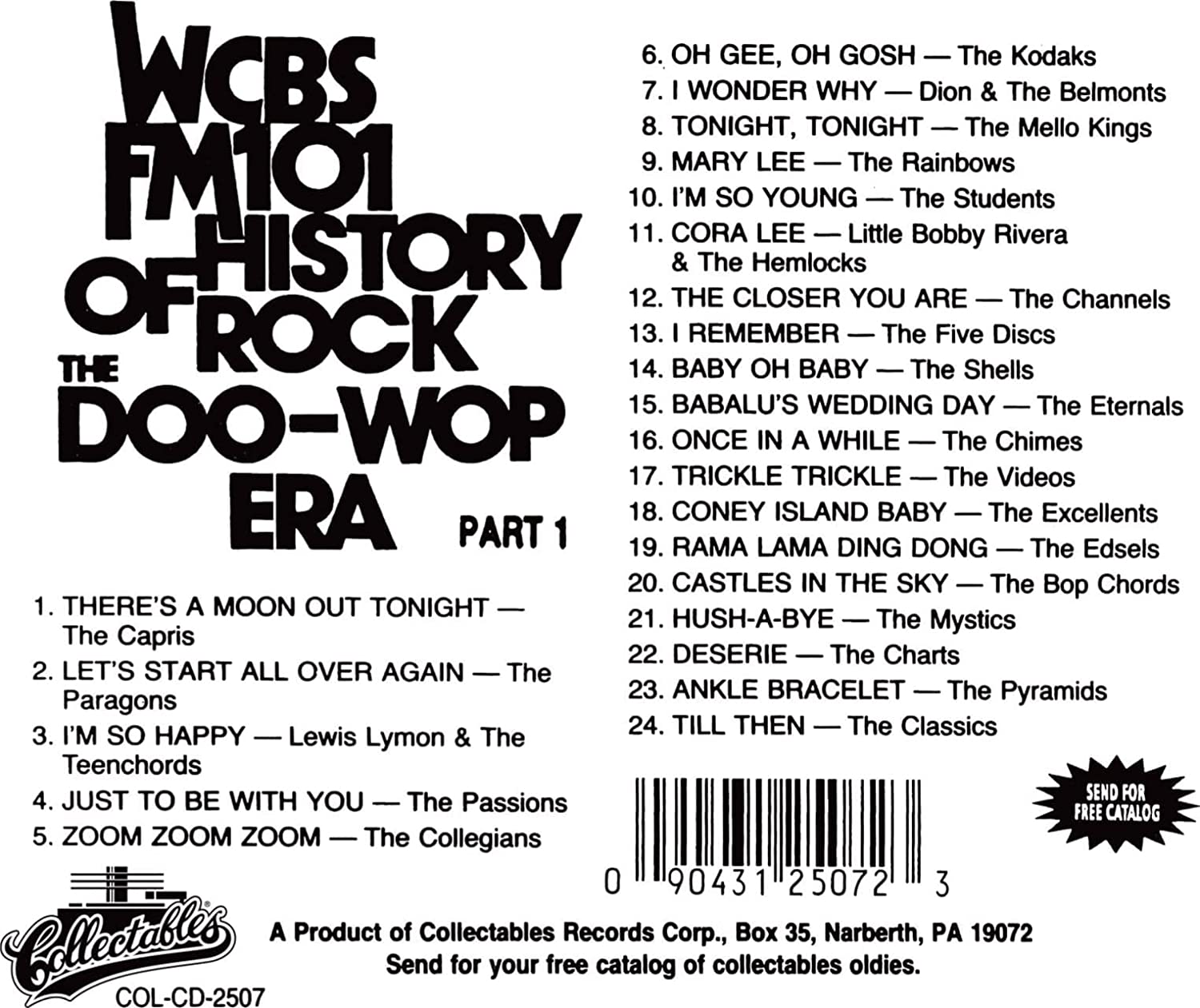 WCBS FM101.1 - History of Rock: The Doo Wop Era, Part 1