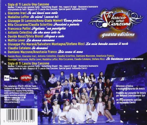 Ti Lascio Una Canzone (Quarta Edizione