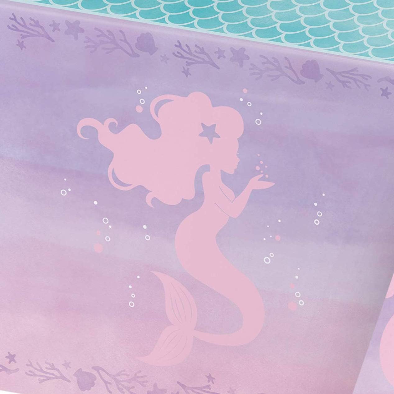 Creative Party PC336720 Mermaid Theme Plastic Tablecover - 1 Pc