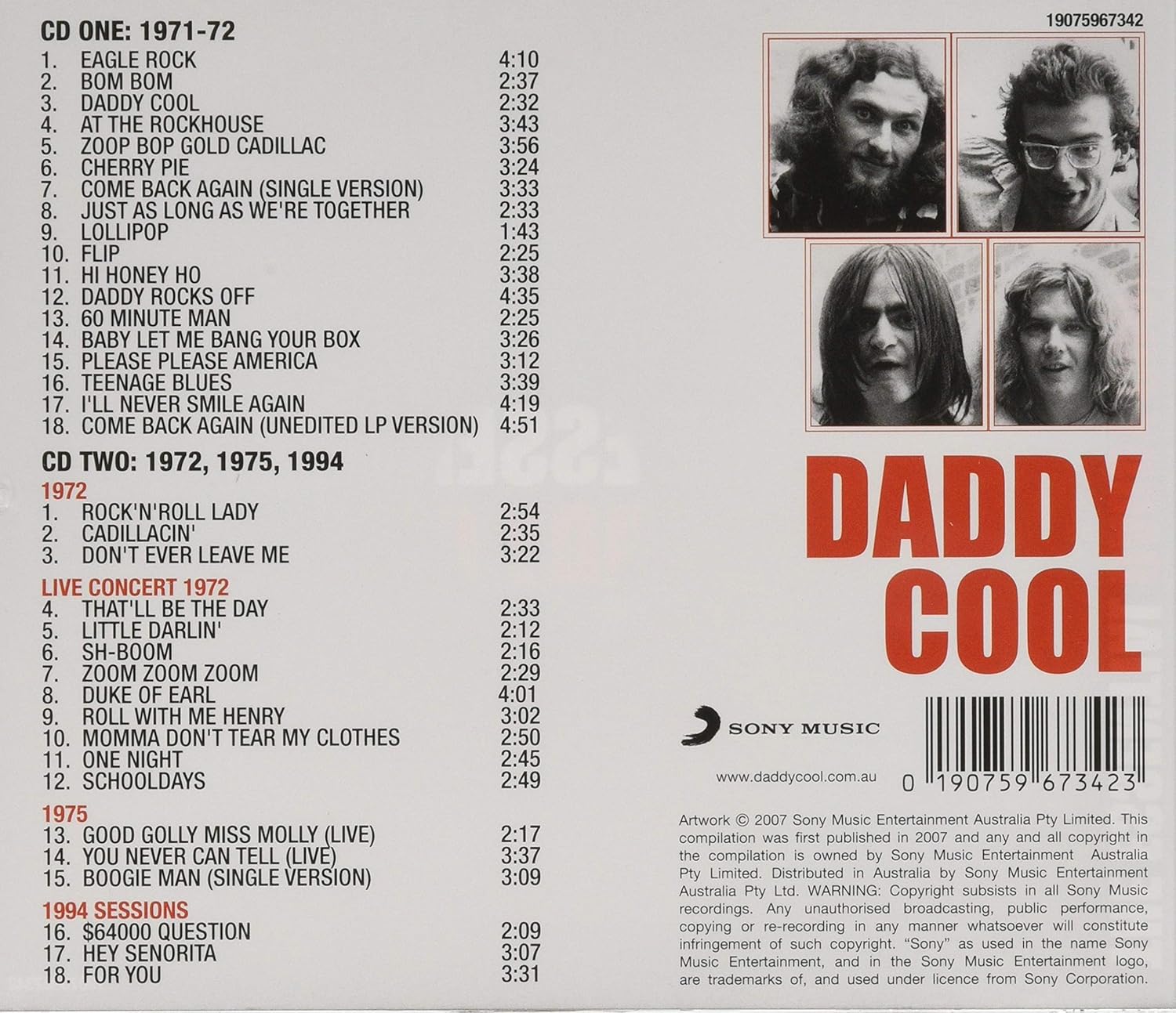 Essential Daddy Cool (Sony Gold Series