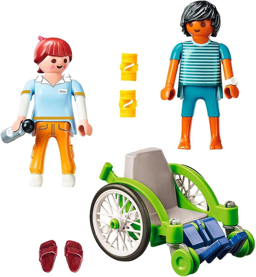 Playmobil 70193 City Life Hospital Patient in Wheelchair, for Children Ages 4+