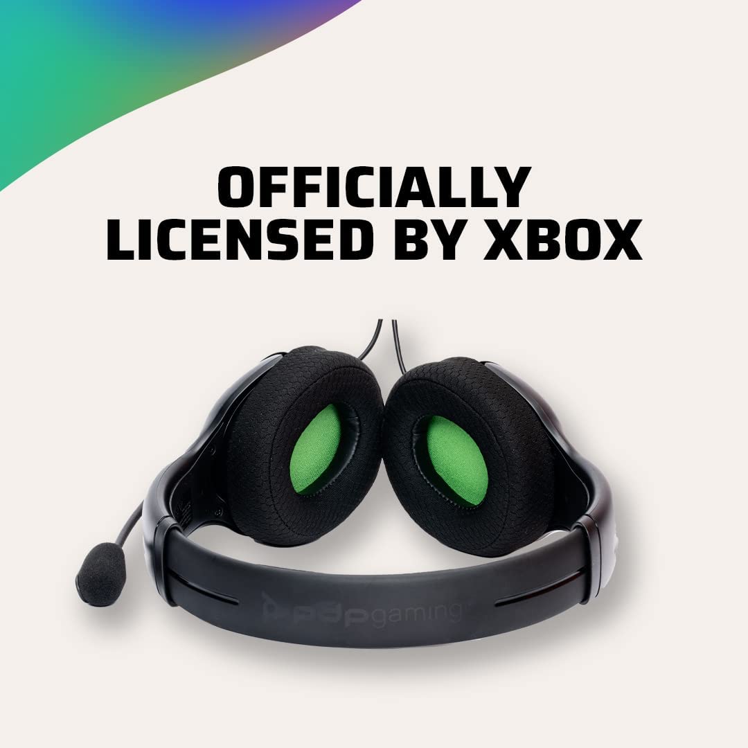 PDP Gaming LVL40 Stereo Headset with Mic for Xbox One, Series X|S - PC, iPad, Mac, Laptop Compatible - Noise Cancelling Microphone, Lightweight, Soft Comfort On Ear Headphones, 3.5 mm Jack - Black